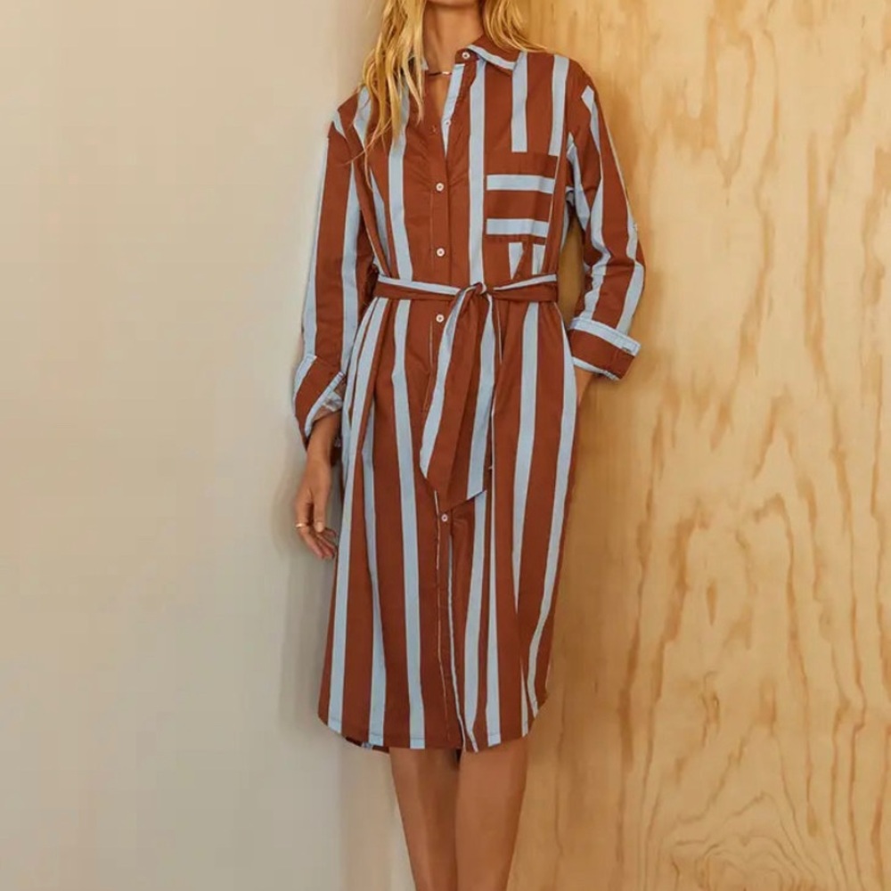 Striped shirt dress